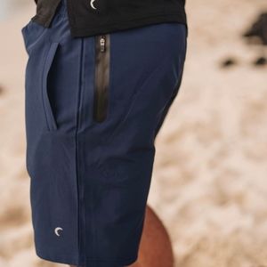 Men's Navy Track Shorts - Long